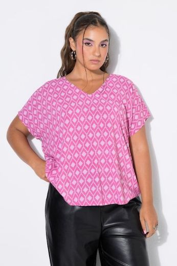 Moda za polnejše Bluza kratkih rukava V ovratnika plus velikost, xxl, Ulla Popken in Johann Popken (JP1880)