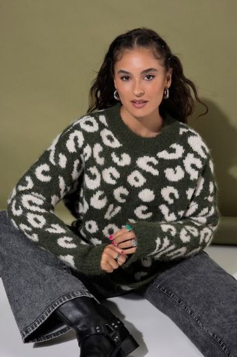 Moda za polnejše Pulover dugih rukava šireg kroja plus velikost, xxl, Ulla Popken in Johann Popken (JP1880)