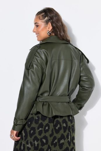 Moda za polnejše Jakna šireg kroja umjetna koža plus velikost, xxl, Ulla Popken in Johann Popken (JP1880)