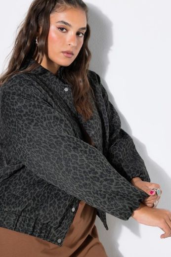 Moda za polnejše Bluza dugih rukava šireg kroja leopard uzorka plus velikost, xxl, Ulla Popken in Johann Popken (JP1880)