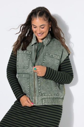 Moda za polnejše Prsluk  traper plus velikost, xxl, Ulla Popken in Johann Popken (JP1880)
