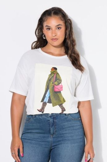 Moda za polnejše Majica kratkih rukava šireg kroja plus velikost, xxl, Ulla Popken in Johann Popken (JP1880)