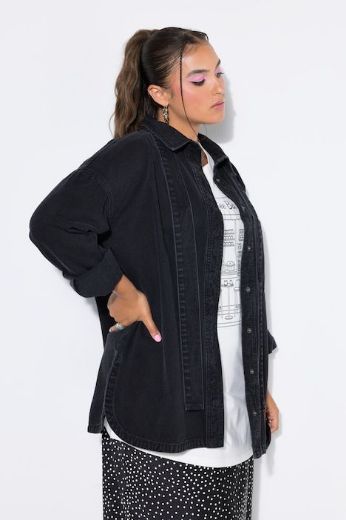 Moda za polnejše Košulja traper šireg kroja dugih rukava plus velikost, xxl, Ulla Popken in Johann Popken (JP1880)