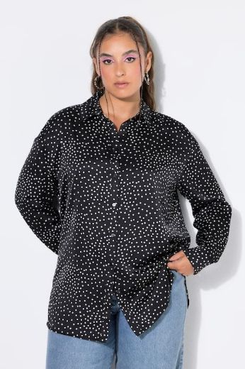 Moda za polnejše Bluza dugih rukava od satena šireg kroja plus velikost, xxl, Ulla Popken in Johann Popken (JP1880)