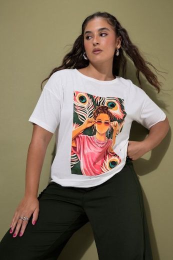 Moda za polnejše Majica kratkih rukava šireg kroja plus velikost, xxl, Ulla Popken in Johann Popken (JP1880)