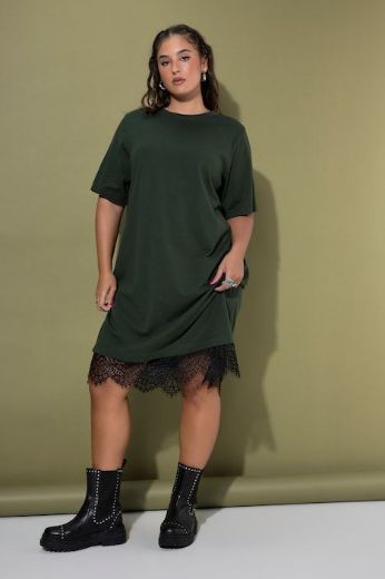 Moda za polnejše Haljina kratkih rukava s čipkastim rubom plus velikost, xxl, Ulla Popken in Johann Popken (JP1880)