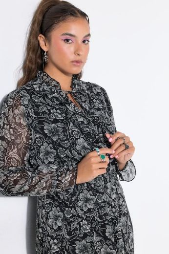 Moda za polnejše Haljina midi A kroja dugih rukava plus velikost, xxl, Ulla Popken in Johann Popken (JP1880)