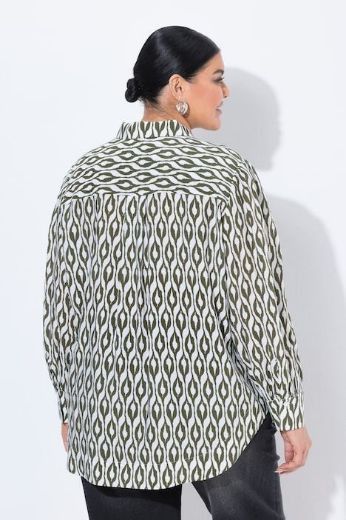 Moda za polnejše Bluza dugih rukava šireg kroja s kragnom i uzorkom plus velikost, xxl, Ulla Popken in Johann Popken (JP1880)