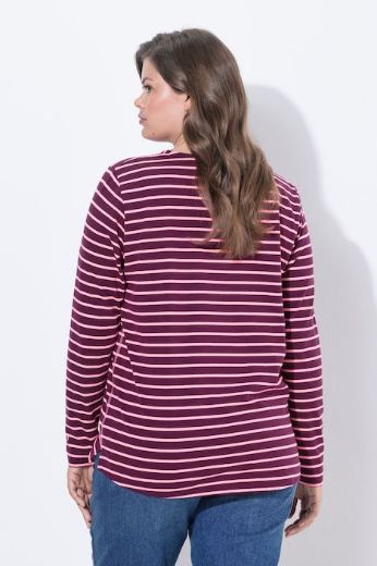 Moda za polnejše Majica dugih rukava na pruge plus velikost, xxl, Ulla Popken in Johann Popken (JP1880)