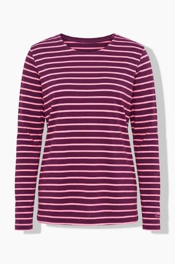 Moda za polnejše Majica dugih rukava na pruge plus velikost, xxl, Ulla Popken in Johann Popken (JP1880)