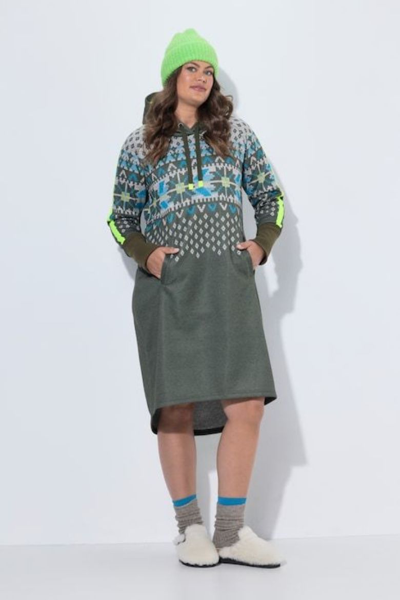 Moda za polnejše Haljina dugih rukava s kapuljačom plus velikost, xxl, Ulla Popken in Johann Popken (JP1880)