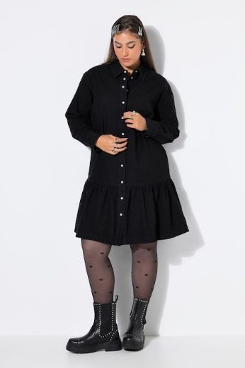 Moda za polnejše Haljina traper dugih rukava šireg kroja plus velikost, xxl, Ulla Popken in Johann Popken (JP1880)