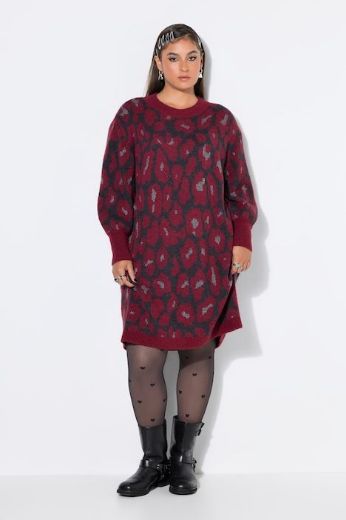 Moda za polnejše Haljina dugih rukava šireg kroja leo uzorka plus velikost, xxl, Ulla Popken in Johann Popken (JP1880)