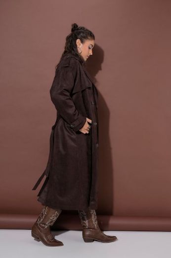 Moda za polnejše Kaput od imitacije brušene kože plus velikost, xxl, Ulla Popken in Johann Popken (JP1880)