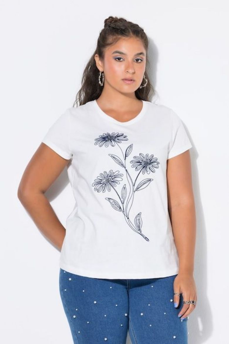 Moda za polnejše Majica kratkih rukava plus velikost, xxl, Ulla Popken in Johann Popken (JP1880)