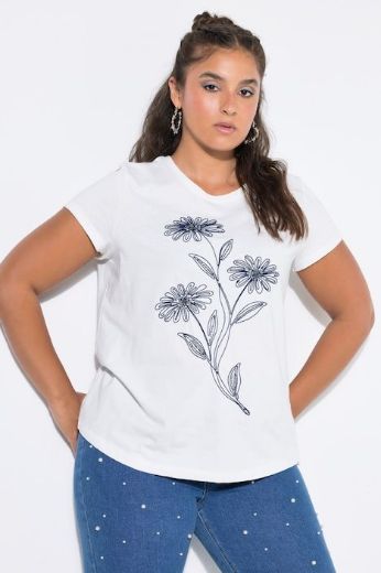 Moda za polnejše Majica kratkih rukava plus velikost, xxl, Ulla Popken in Johann Popken (JP1880)