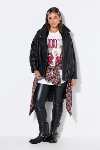 Moda za polnejše Jakna od imitacije kože plus velikost, xxl, Ulla Popken in Johann Popken (JP1880)