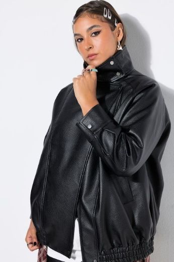 Moda za polnejše Jakna od imitacije kože plus velikost, xxl, Ulla Popken in Johann Popken (JP1880)