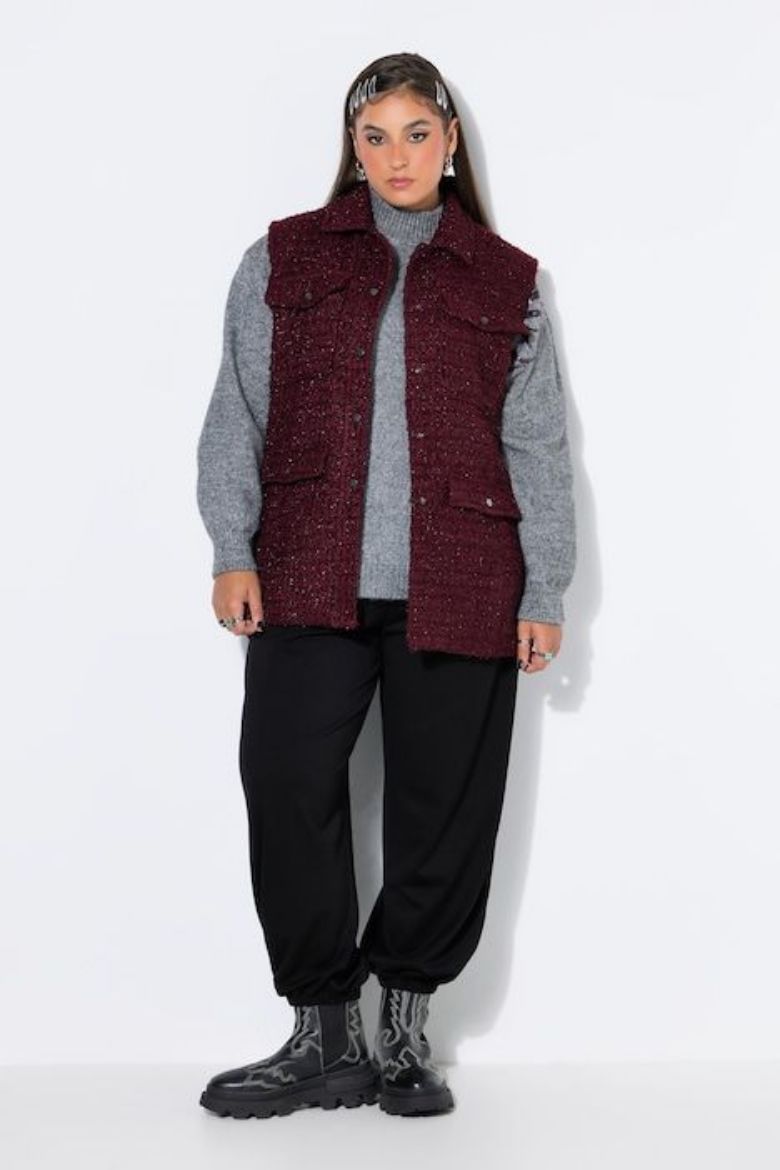 Moda za polnejše Prsluk na kopčanje plus velikost, xxl, Ulla Popken in Johann Popken (JP1880)
