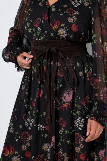 Moda za polnejše Remen kožni na vezanje plus velikost, xxl, Ulla Popken in Johann Popken (JP1880)