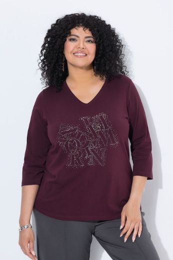 Moda za polnejše Majica 3/4 rukava V ovratnika plus velikost, xxl, Ulla Popken in Johann Popken (JP1880)
