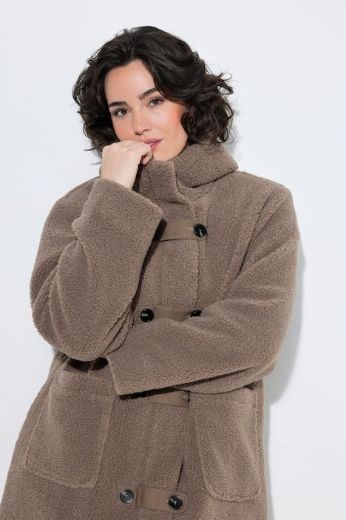 Moda za polnejše Jakna teddy s kapuljačom plus velikost, xxl, Ulla Popken in Johann Popken (JP1880)