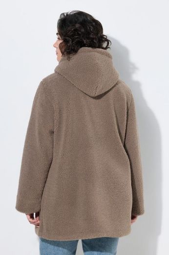 Moda za polnejše Jakna teddy s kapuljačom plus velikost, xxl, Ulla Popken in Johann Popken (JP1880)