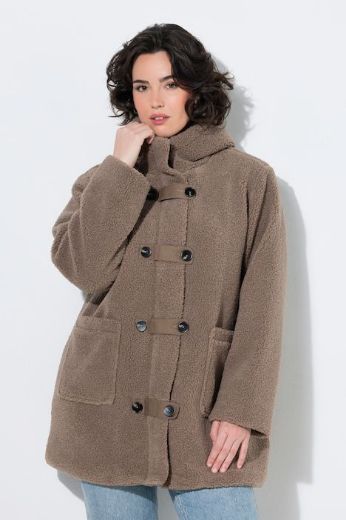 Moda za polnejše Jakna teddy s kapuljačom plus velikost, xxl, Ulla Popken in Johann Popken (JP1880)