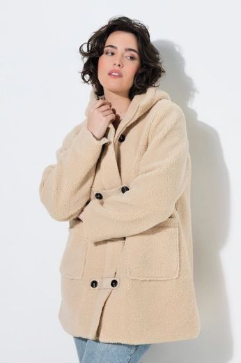 Moda za polnejše Jakna teddy s kapuljačom plus velikost, xxl, Ulla Popken in Johann Popken (JP1880)