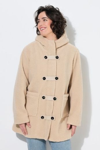 Moda za polnejše Jakna teddy s kapuljačom plus velikost, xxl, Ulla Popken in Johann Popken (JP1880)
