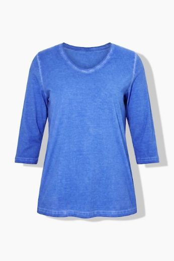 Moda za polnejše Majica 3/4 rukava V ovratnika plus velikost, xxl, Ulla Popken in Johann Popken (JP1880)