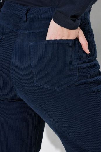 Moda za polnejše Hlače od samta širokih ravnih nogavica s udobnim strukom plus velikost, xxl, Ulla Popken in Johann Popken (JP1880)