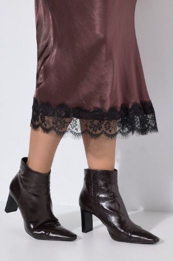 Moda za polnejše Suknja satenska s dodatkom ukrasne čipke plus velikost, xxl, Ulla Popken in Johann Popken (JP1880)