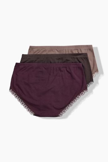 Moda za polnejše Gaćice midi 3 komada plus velikost, xxl, Ulla Popken in Johann Popken (JP1880)