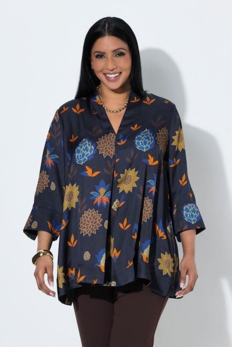 Moda za polnejše Bluza 3/4 rukava plus velikost, xxl, Ulla Popken in Johann Popken (JP1880)