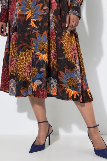 Moda za polnejše Haljina midi dugih rukava plus velikost, xxl, Ulla Popken in Johann Popken (JP1880)