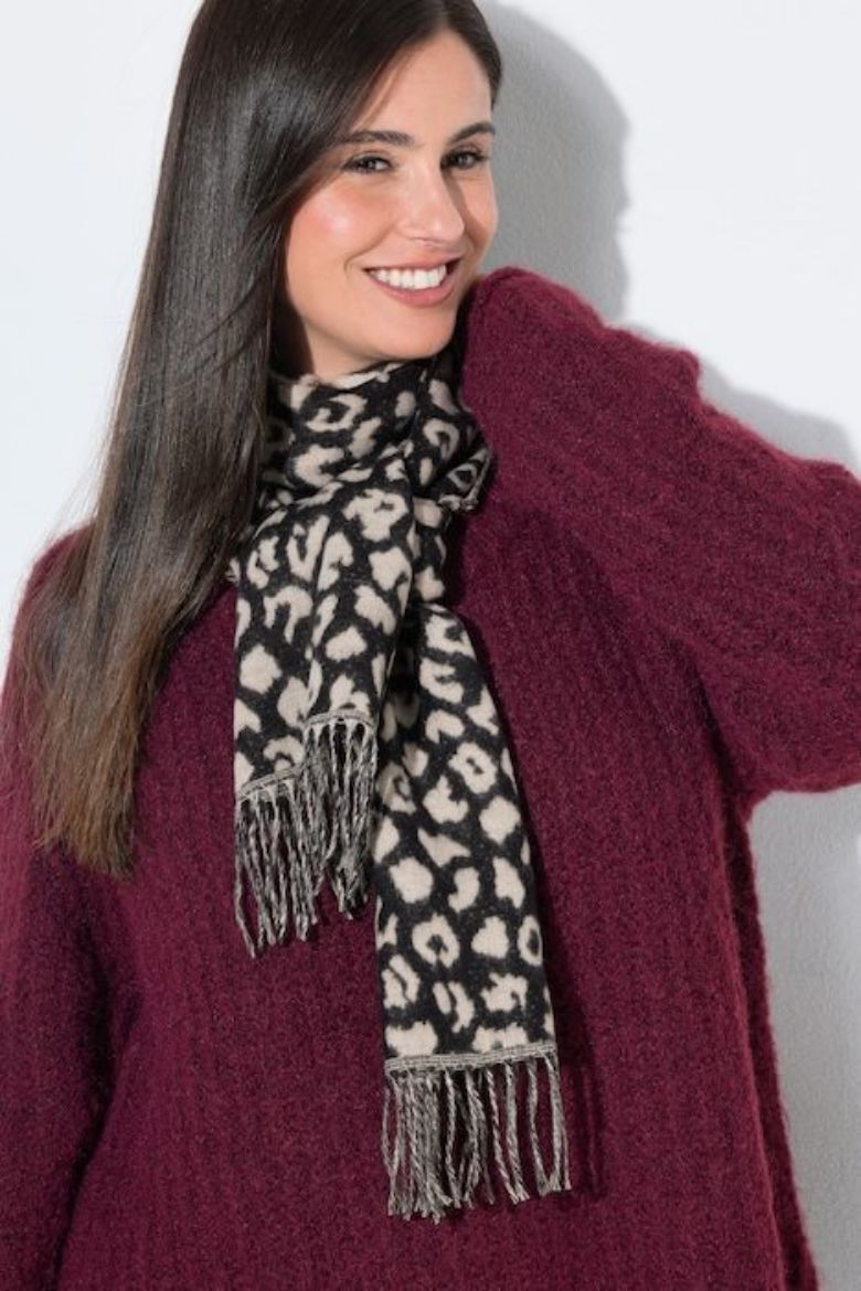 Moda za polnejše Šal s leopard uzorkom plus velikost, xxl, Ulla Popken in Johann Popken (JP1880)