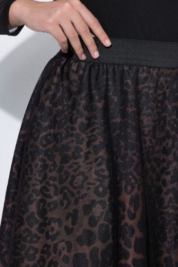 Moda za polnejše Suknja midi leopard uzorka plus velikost, xxl, Ulla Popken in Johann Popken (JP1880)