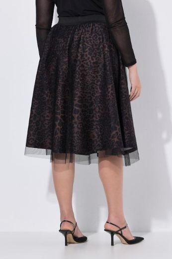 Moda za polnejše Suknja midi leopard uzorka plus velikost, xxl, Ulla Popken in Johann Popken (JP1880)