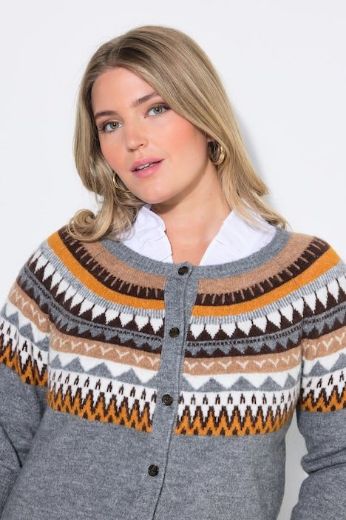 Moda za polnejše Kardigan na kopčanje plus velikost, xxl, Ulla Popken in Johann Popken (JP1880)
