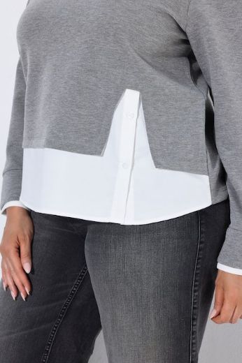 Moda za polnejše Majica dugih rukava plus velikost, xxl, Ulla Popken in Johann Popken (JP1880)