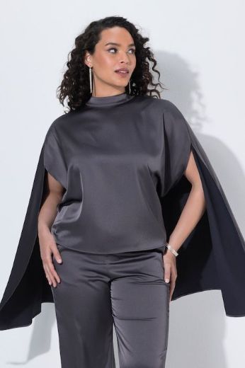 Moda za polnejše Bluza satenska plus velikost, xxl, Ulla Popken in Johann Popken (JP1880)