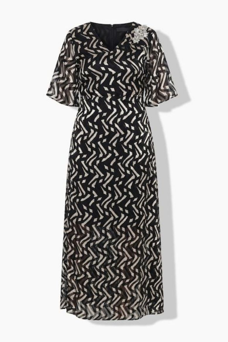 Moda za polnejše Haljina maxi V ovratnika plus velikost, xxl, Ulla Popken in Johann Popken (JP1880)