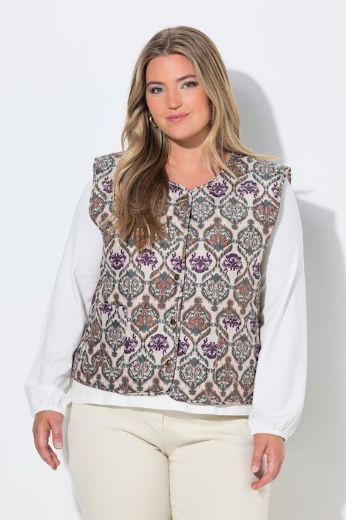 Moda za polnejše Prsluk na kopčanje plus velikost, xxl, Ulla Popken in Johann Popken (JP1880)