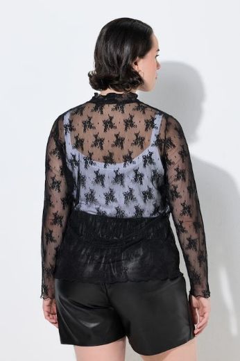Moda za polnejše Majica dugih rukava od prozirne čipke plus velikost, xxl, Ulla Popken in Johann Popken (JP1880)