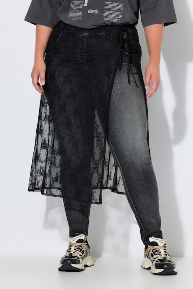 Moda za polnejše Suknja od prozirne čipke plus velikost, xxl, Ulla Popken in Johann Popken (JP1880)