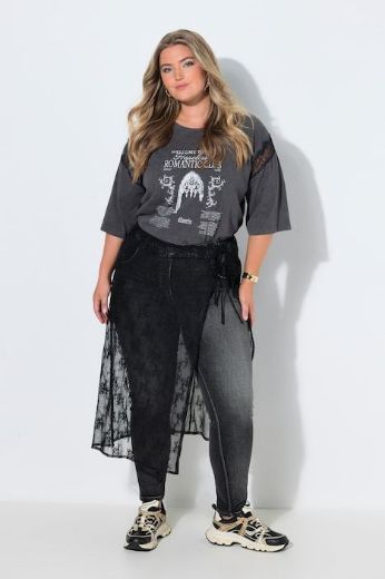 Moda za polnejše Suknja od prozirne čipke plus velikost, xxl, Ulla Popken in Johann Popken (JP1880)