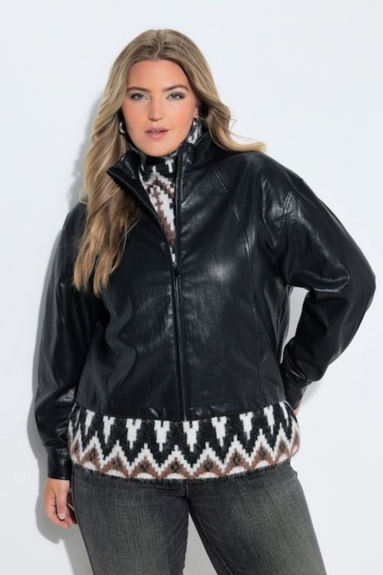 Moda za polnejše Jakna od umjetne kože plus velikost, xxl, Ulla Popken in Johann Popken (JP1880)