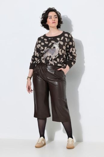 Moda za polnejše Hlače od imitacije kože skraćenih nogavica plus velikost, xxl, Ulla Popken in Johann Popken (JP1880)