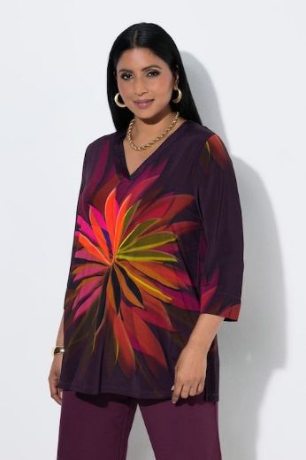 Moda za polnejše Bluza 3/4 rukava V ovratnika plus velikost, xxl, Ulla Popken in Johann Popken (JP1880)